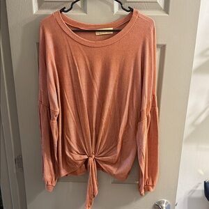 Knox Rose Rust Tie-Front Blouse